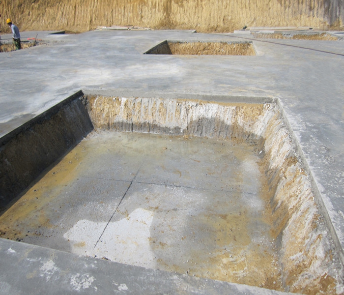 南昌市建筑设计研究院总部办公大楼工程筏板基础下柱墩找平、弹线